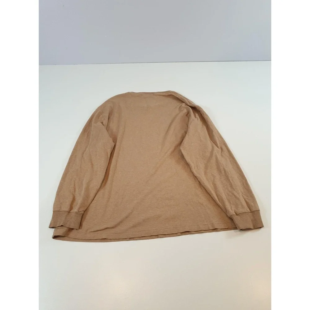 Polo Ralph Lauren Shirt Men's 2XL Long Sleeve Classic Fit Flesh Pony Beige - Picture 5 of 11